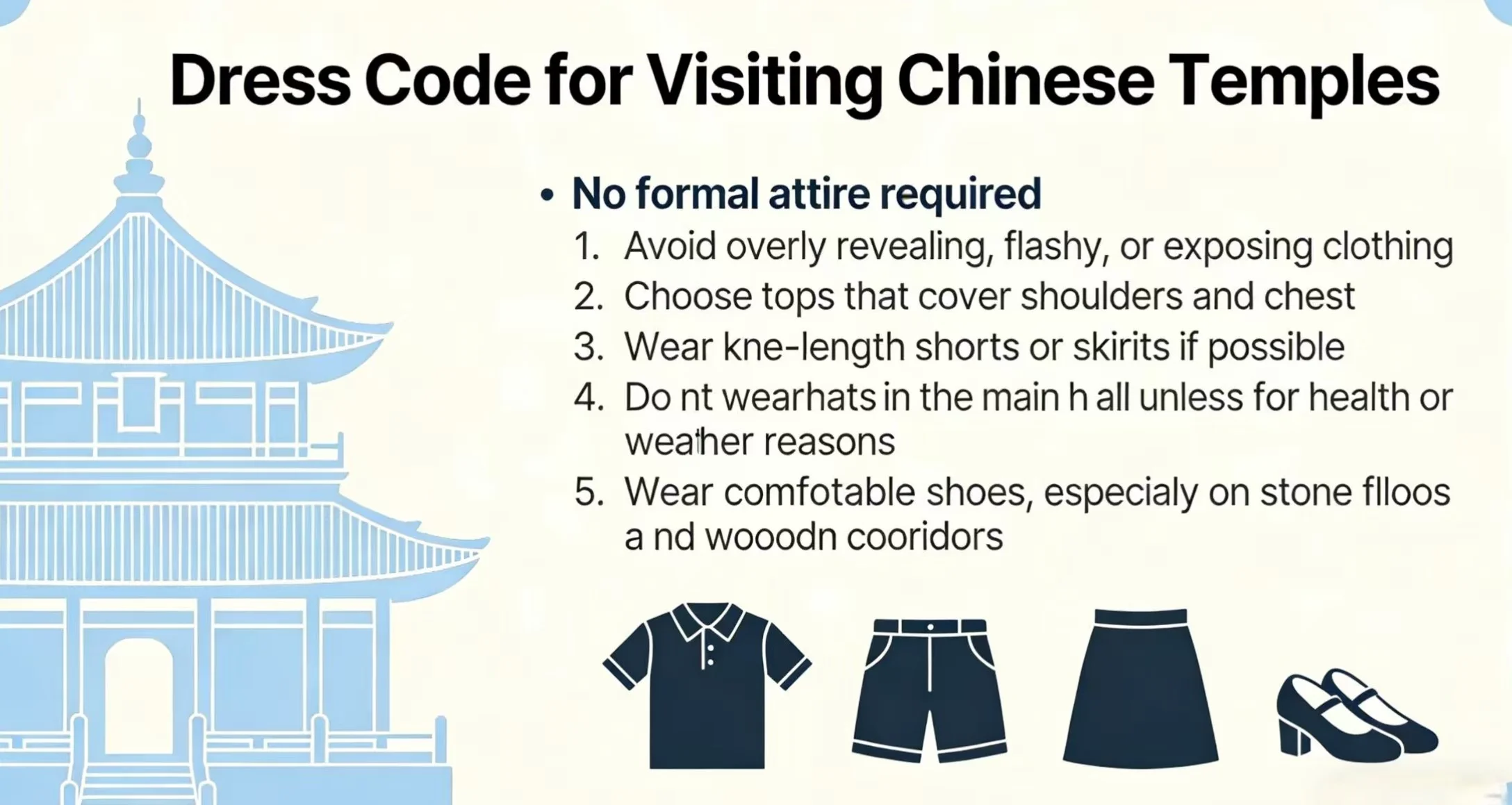 Visitors at a Chinese temple showing respectful dress and quiet etiquette during worship