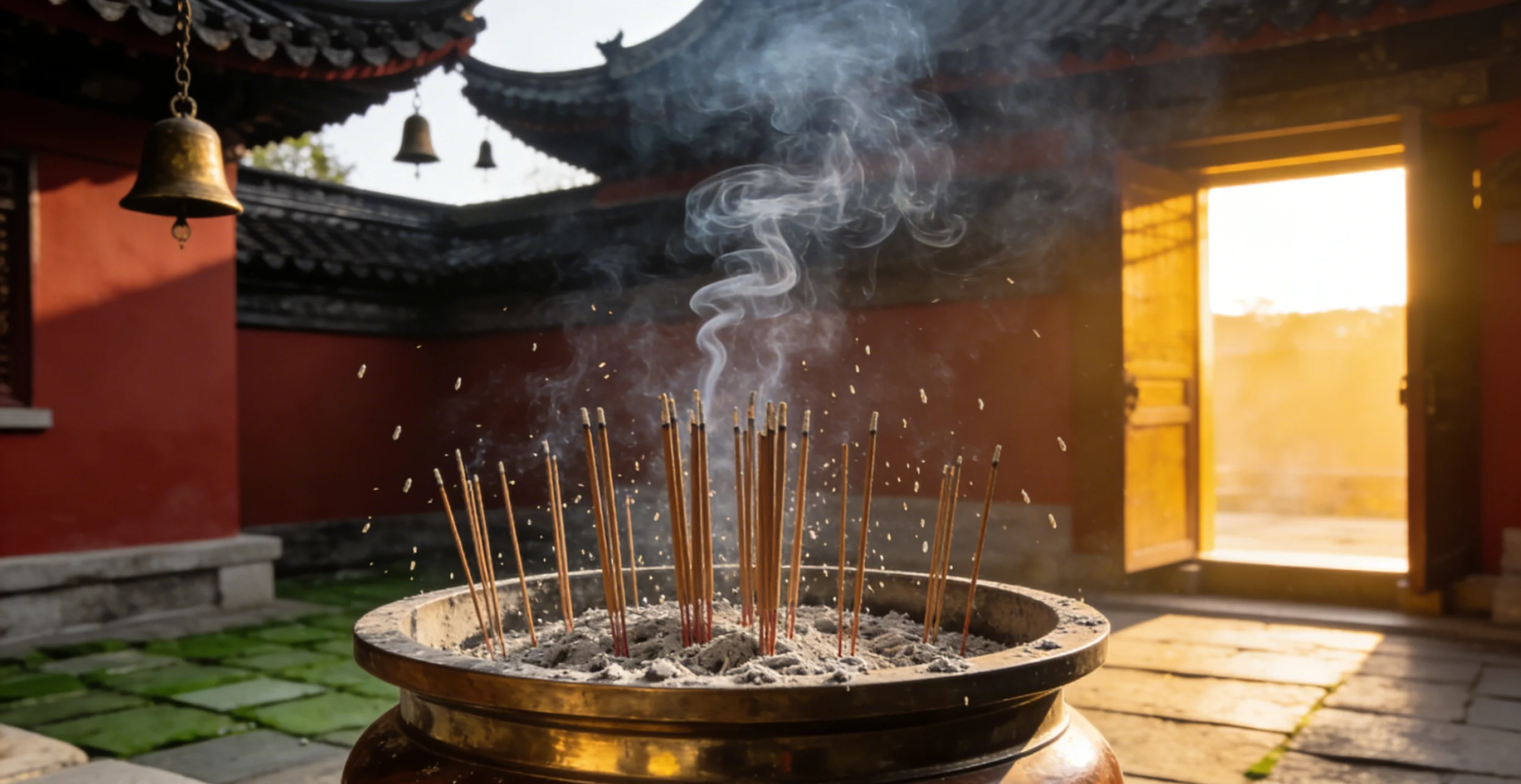 Chinese temple etiquette chart with modest dress, incense rules, and respectful behavior in China