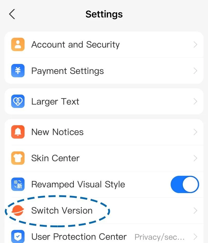 Alipay settings menu for account security and payment configuration