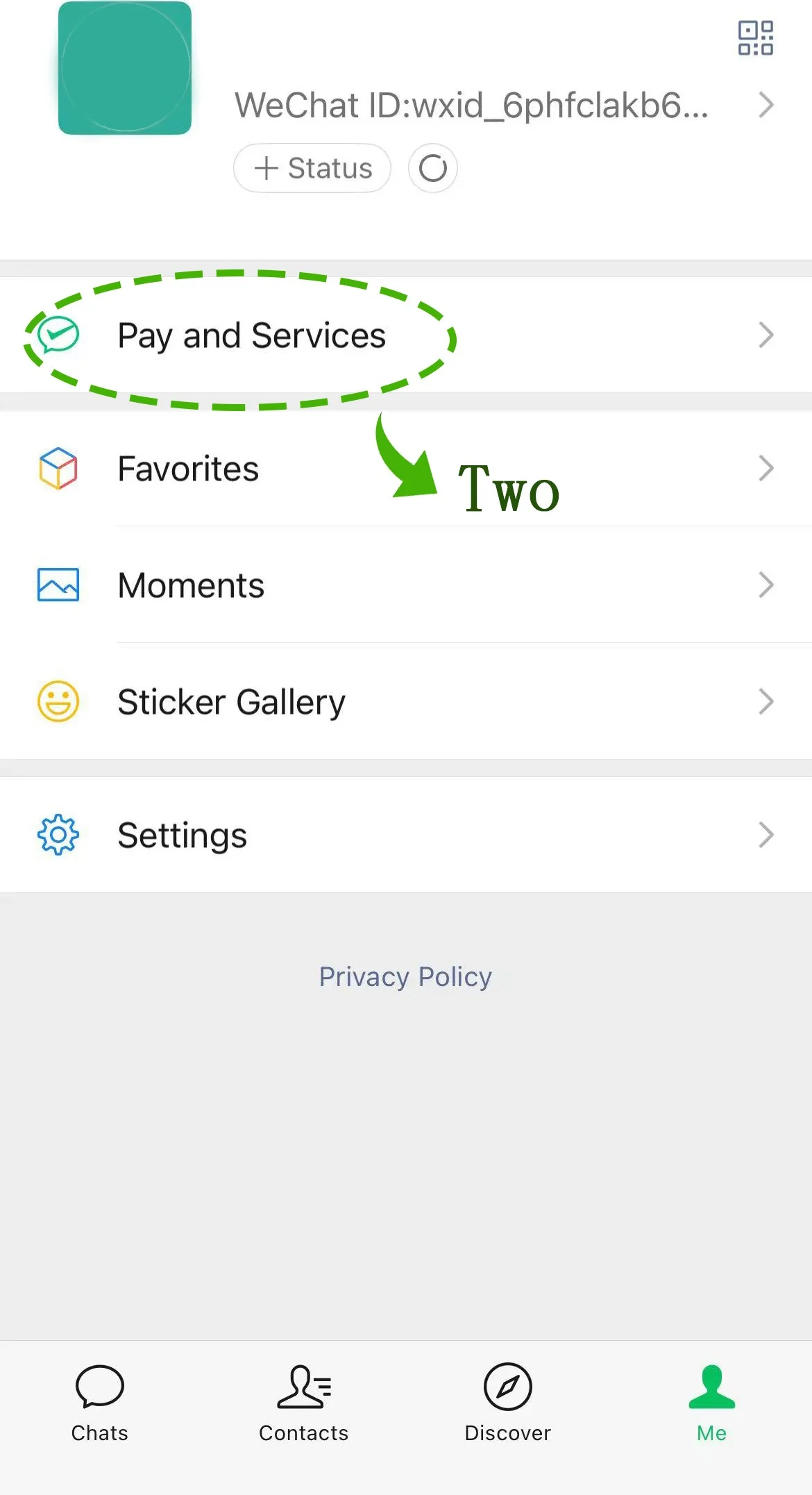 Bank card binding screen in WeChat Pay for overseas users