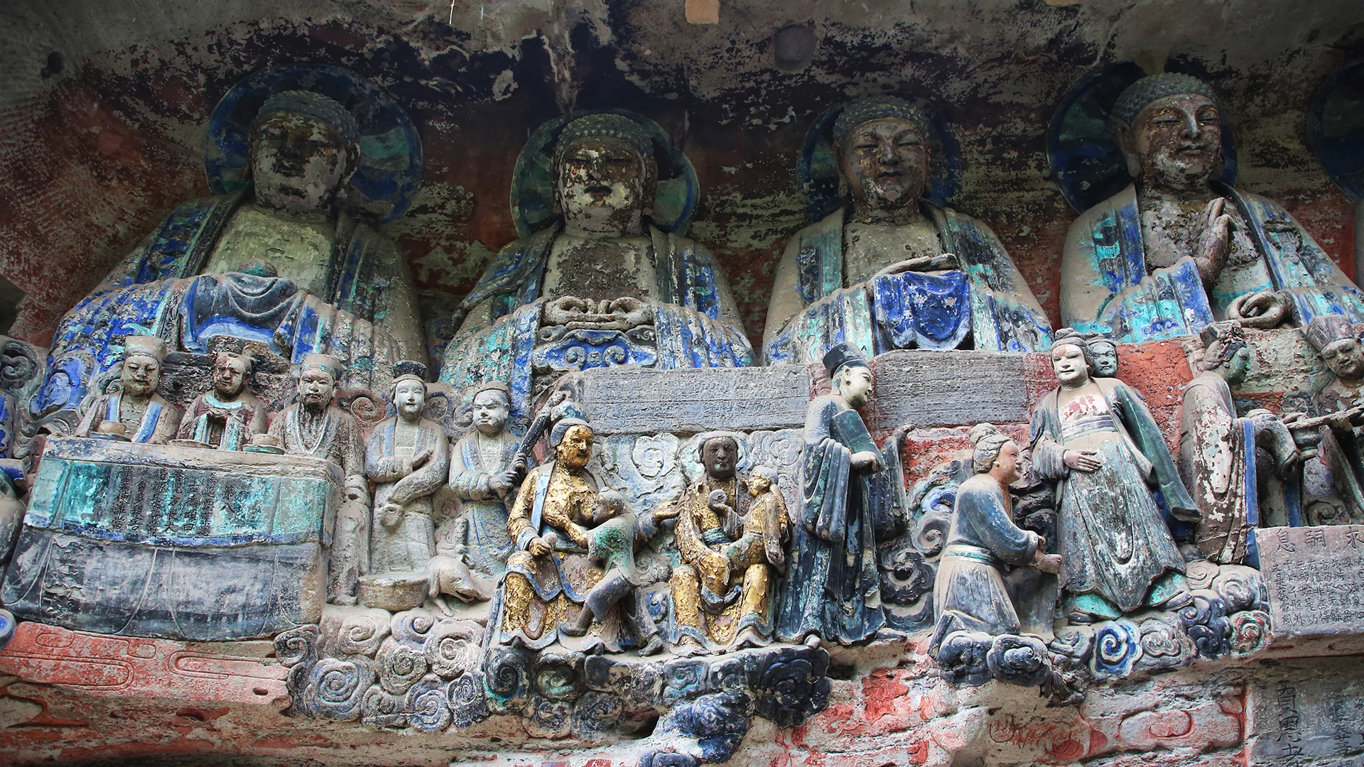 Ciqikou Ancient Town street with traditional buildings and visitors