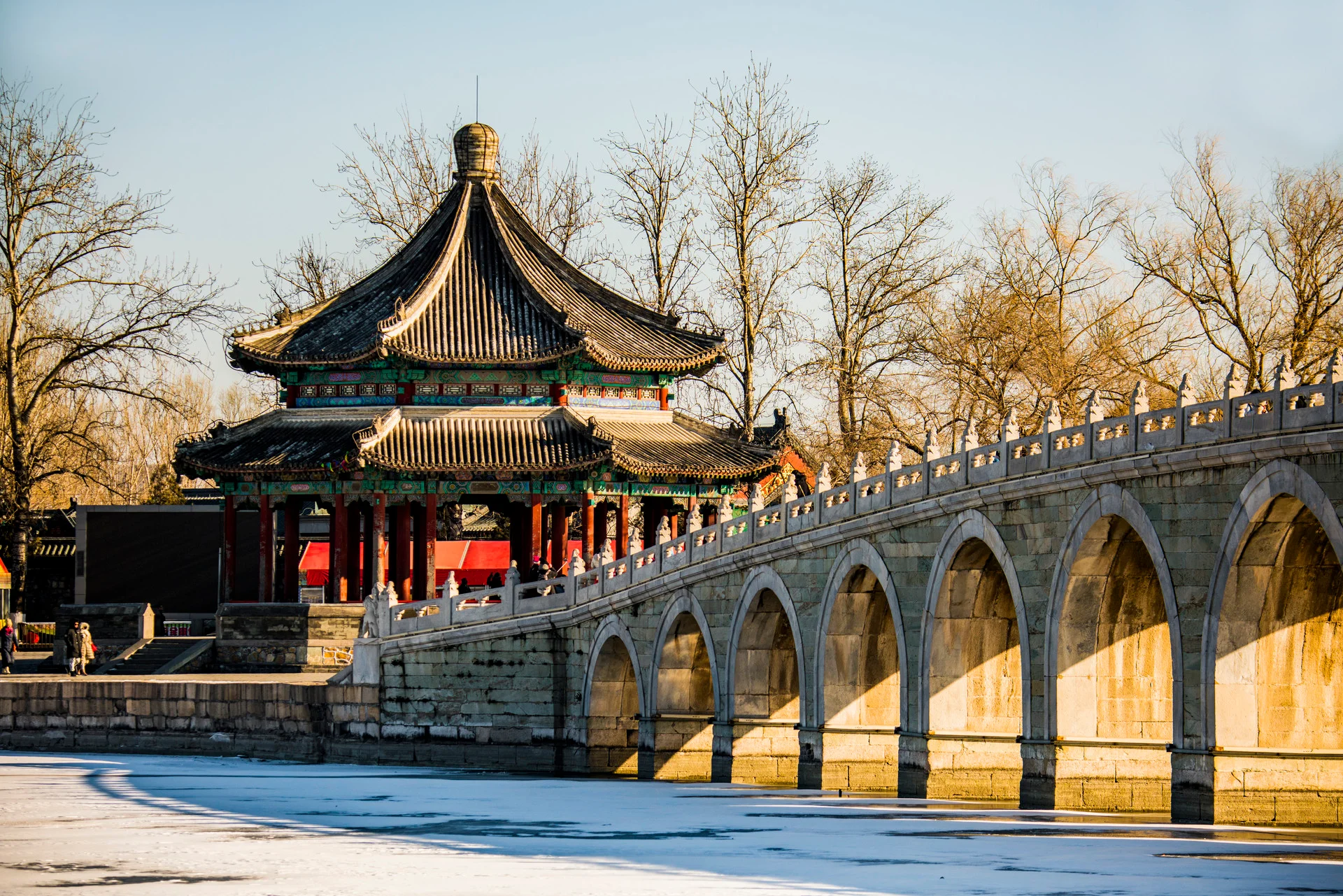 Temple of Heaven with traditional Chinese architecture in Beijing