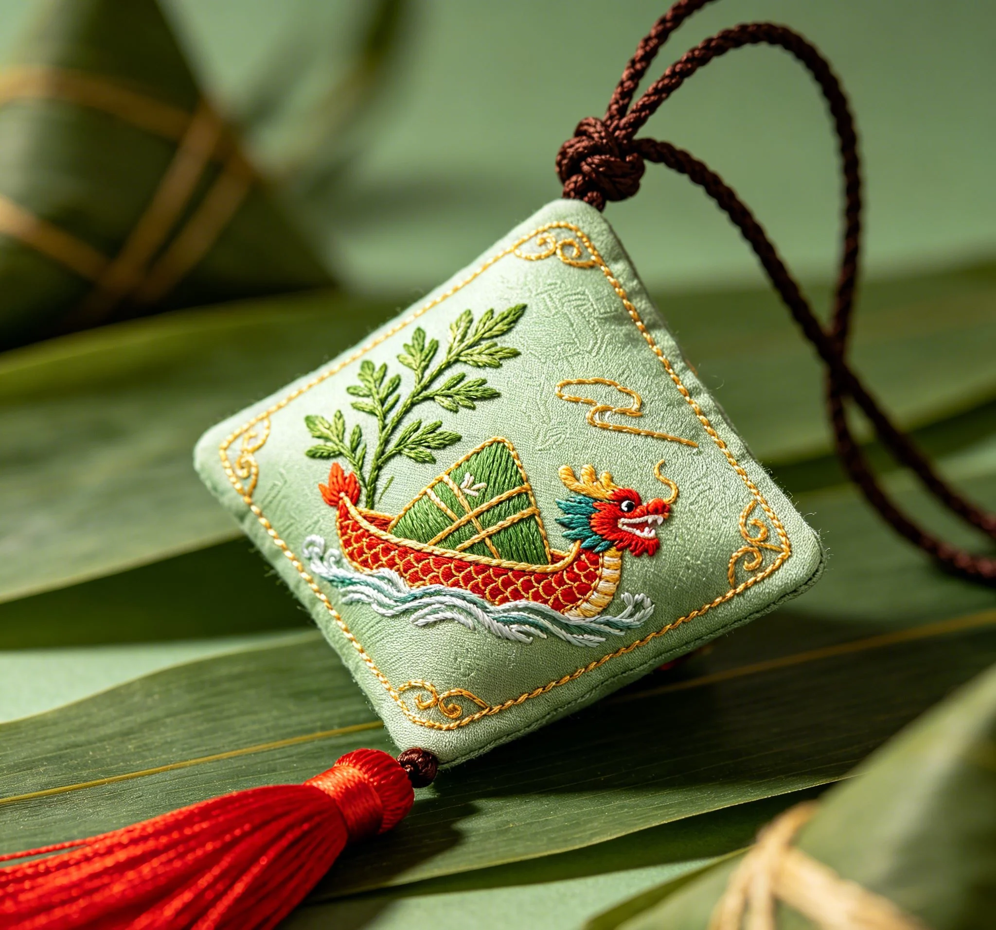 Festival souvenirs and fragrant sachets sold during Dragon Boat Festival in China