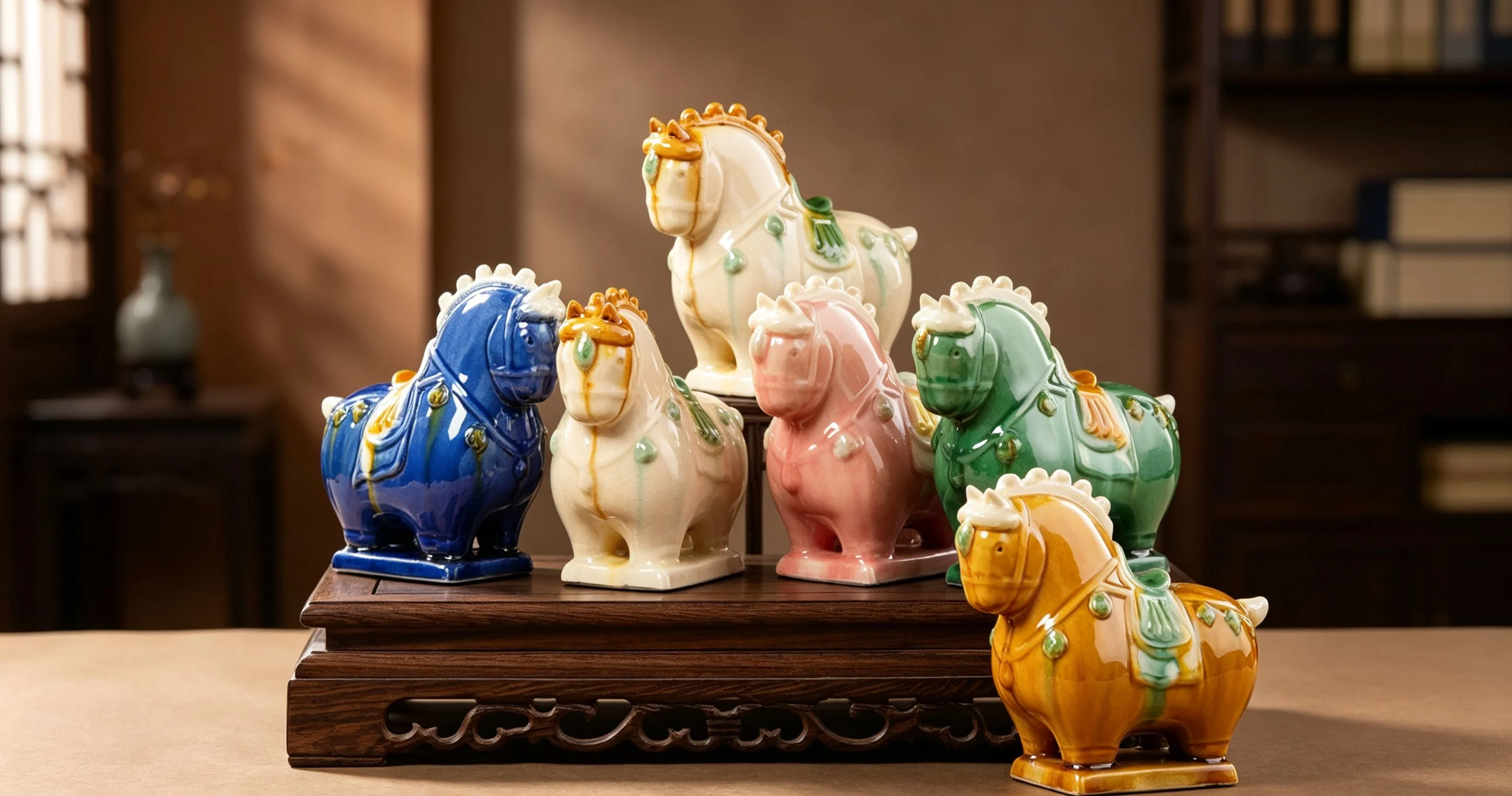 Assorted Xi’an souvenirs displayed at a local market stall
