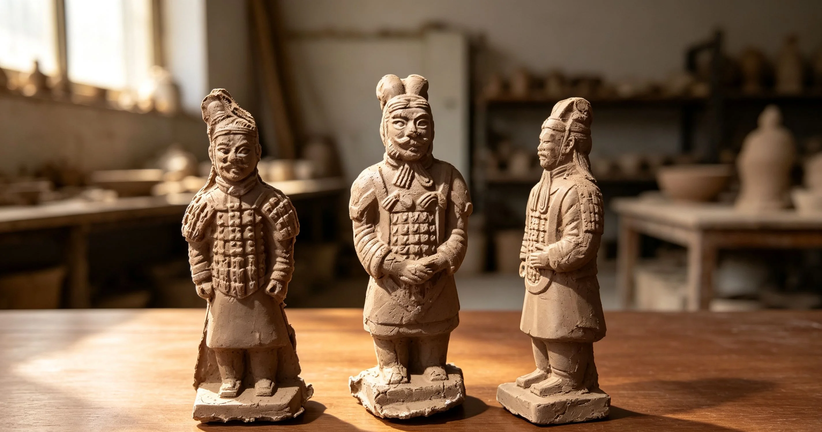 Terracotta Warrior replica figurines sold as classic Xi’an keepsakes