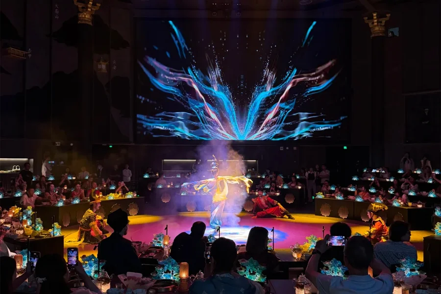 Spicy Sichuan dishes served at a Chengdu immersive restaurant
